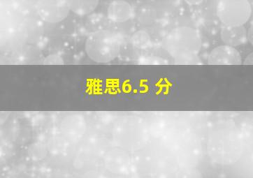 雅思6.5 分